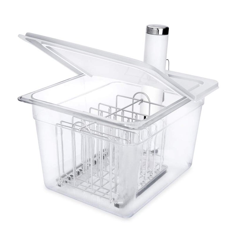 EVERIE Sous Vide Container 12 Quart with Hinge Lid and Sous Vide Rack Compatible with Breville Joule - Image 1